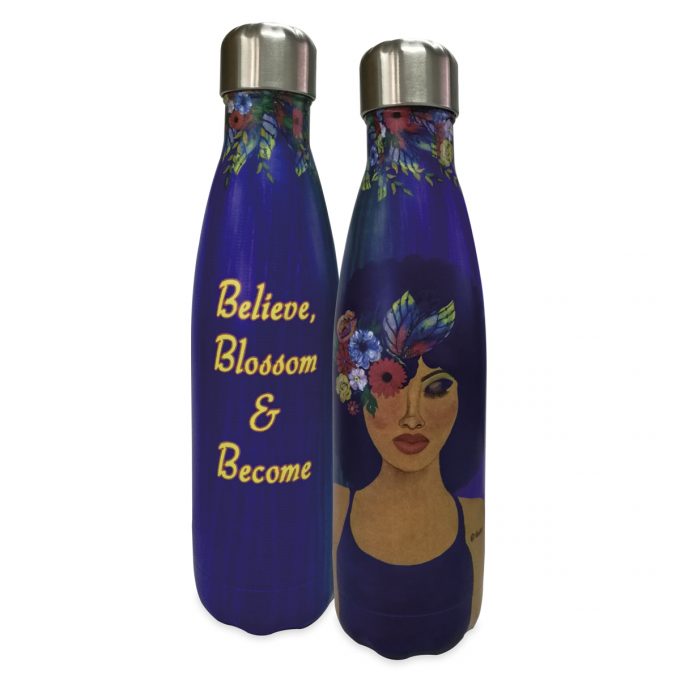 Believe Blossom and Become Stainless Steel Bottle