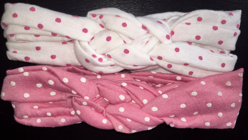 Baby/Toddler Polka Dot Turban Headbands (Set of 2)